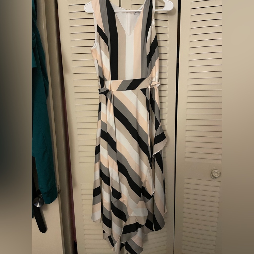 NWT: Calvin Klein Asymmetrical Strip Dress